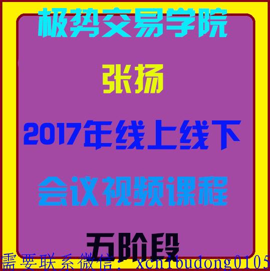 极势交易学院张扬2017年线下线上会议视频课程五阶段-武汉期货培训课程