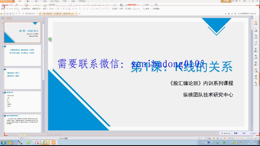 纵横团队 股汇缠论班内训课视频课程-关于日内波段的交易系统