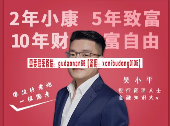 吴小平 像投行老炮一样思考炒股视频-关于日内波段的交易系统