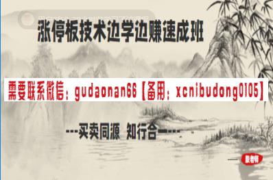 股票操盘手殷哥涨停板技术 边学边赚速成班-波段交易入门