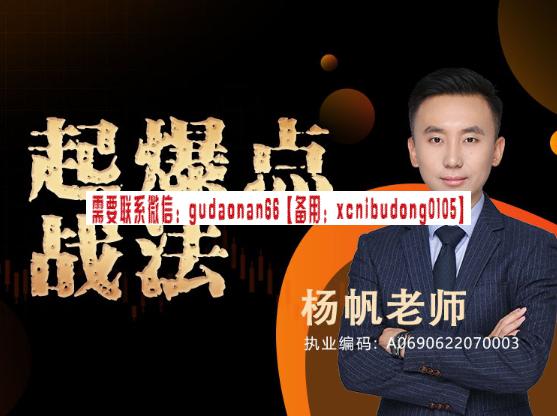 杨帆起爆点战法视频课程-外汇交易中的波段交易