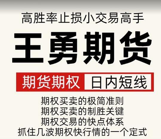 王勇期货期权日内短线培训课程 高胜率 止损小 交易高手-波段交易技巧