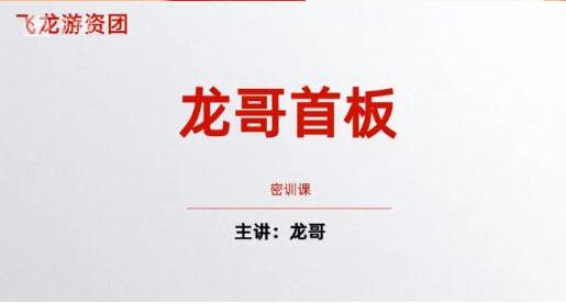 飞龙游资团 龙哥首板密训课 首板战法-波段交易系统