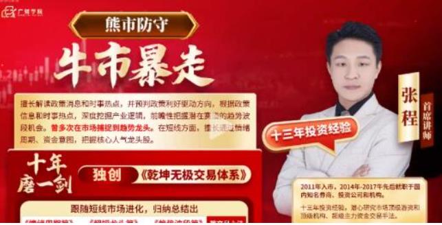 张程 中广云张程乾坤定势龙头战法系统课7节视频+大成课堂资料+指标-期货从业资格考试课程