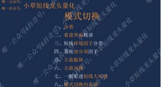 小草短线龙头量化竞神小草 模式切换-期货波段交易技术方法