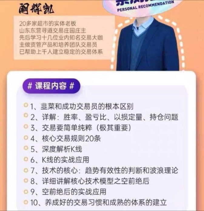 阚辉凯核心交易技术+核心交易理念-股指期货培训课程